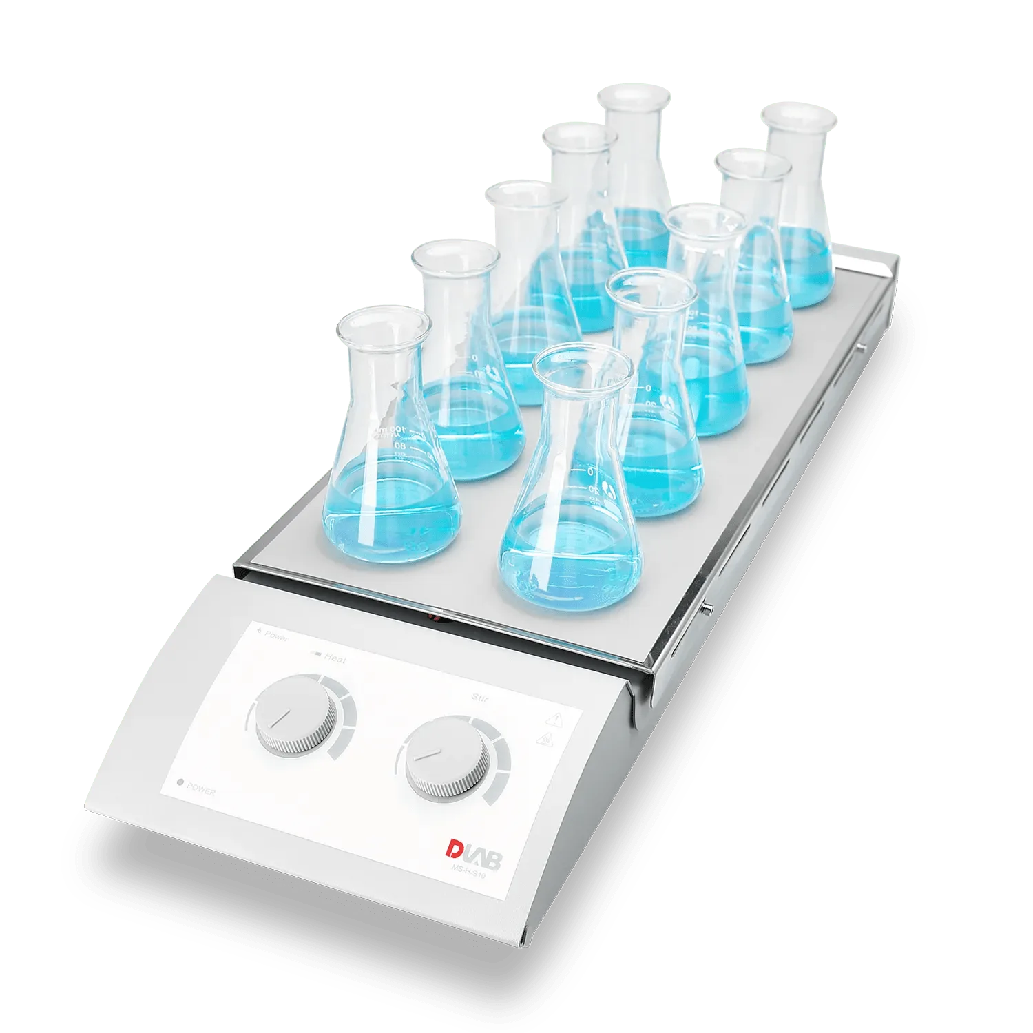 Agitador Magnético Multiposición con placa calefactora