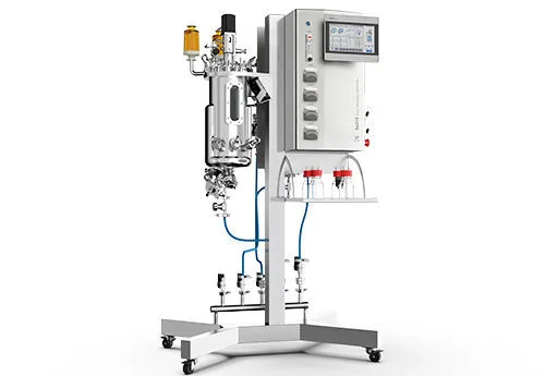 Biorreactor SU310 de acero inoxidable, compacto y versátil, con capacidades de 10L, 30L y 50L. Ideal para biofarmacia, bioquímica y cultivo celular.